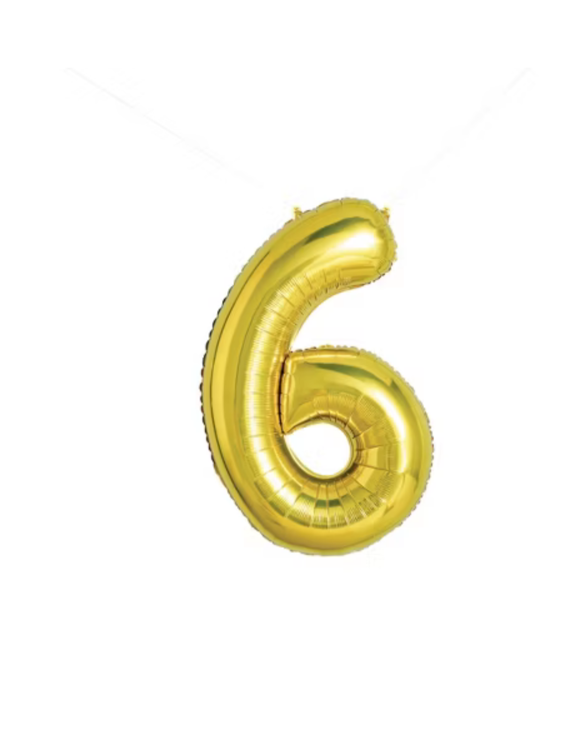 34’’ Number 6 Foil Balloon-Gold