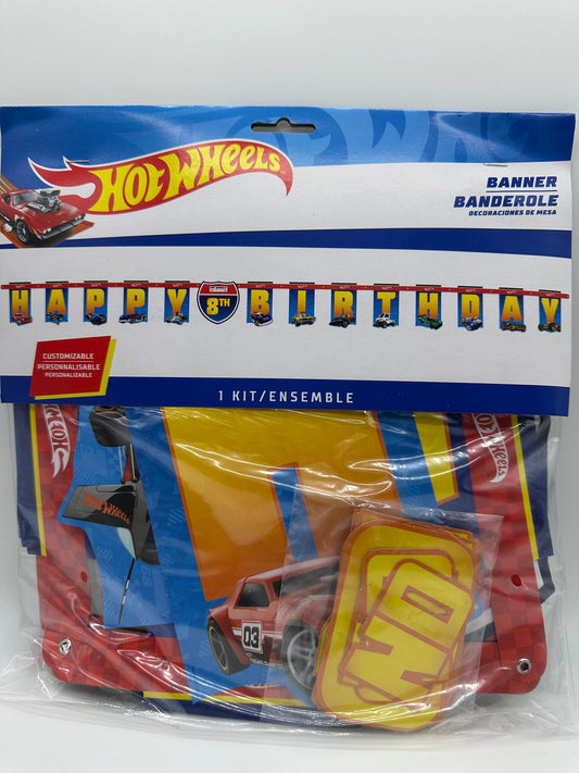 Hot Wheels Happy Birthday Banner