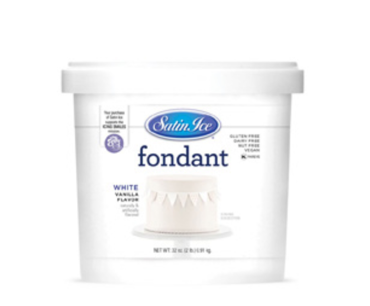 Satin Ice White Vanilla Fondant 2Lb.
