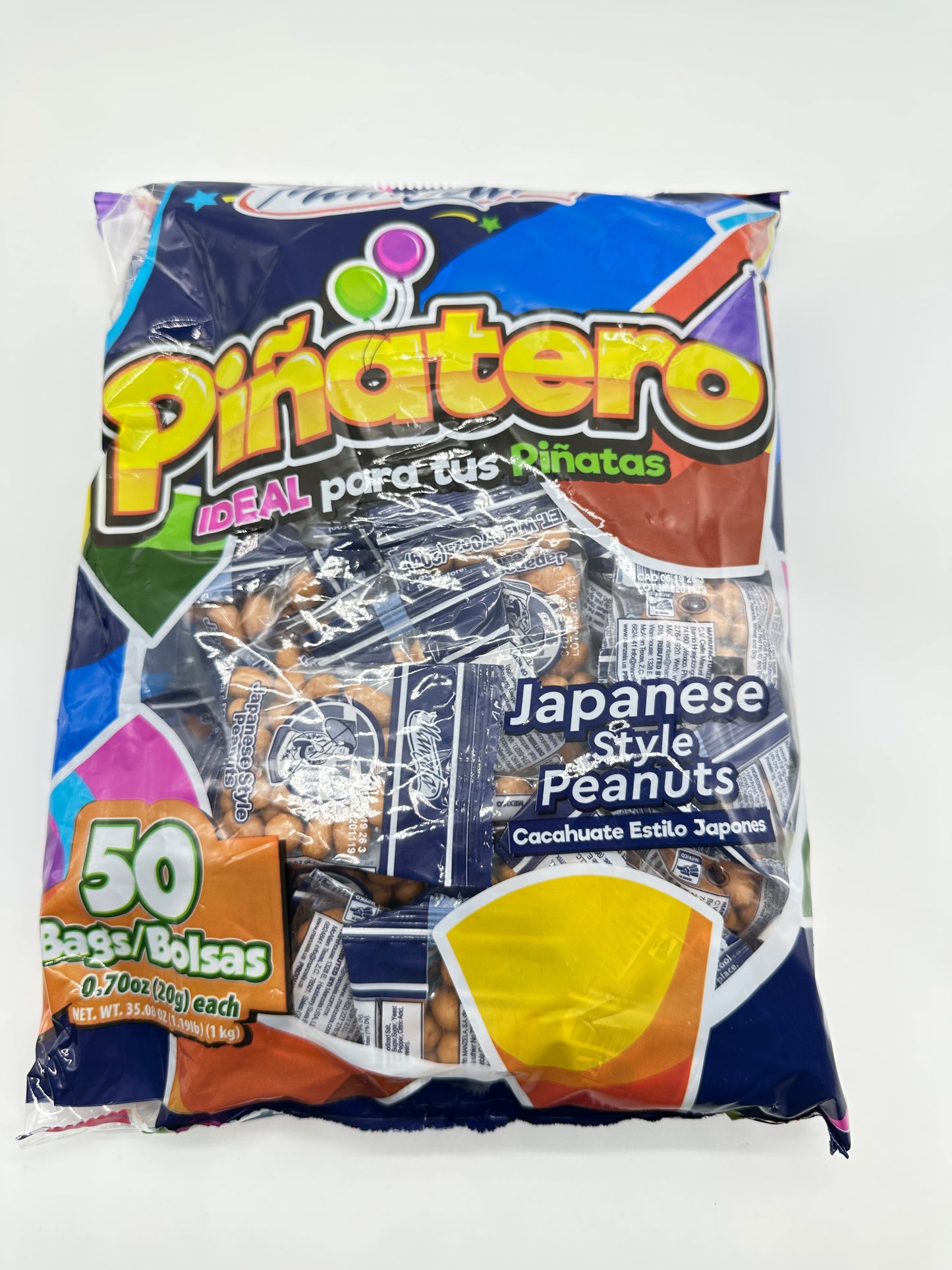 Manzela Piñatero Cacahuate Japonés 50 bags.