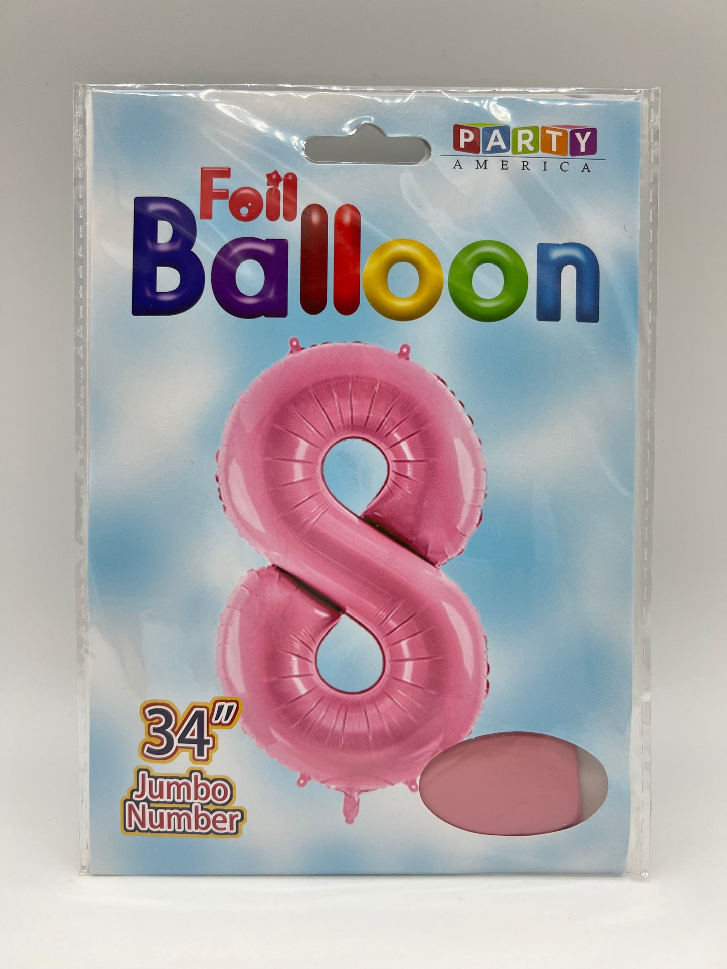 34’’ Number 8 Foil Balloon Pink