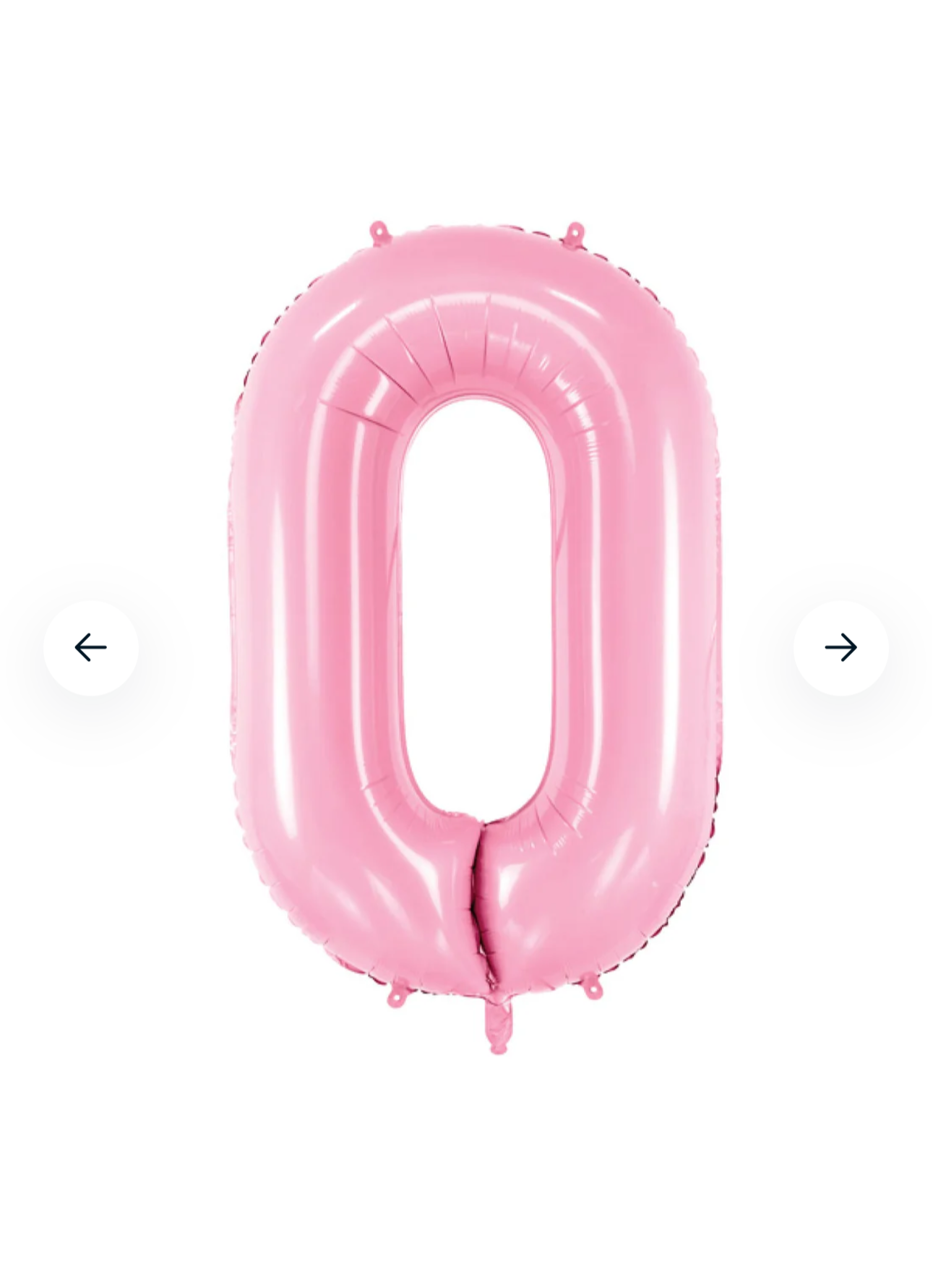 34’’ Number 0 Foil Balloon Pink