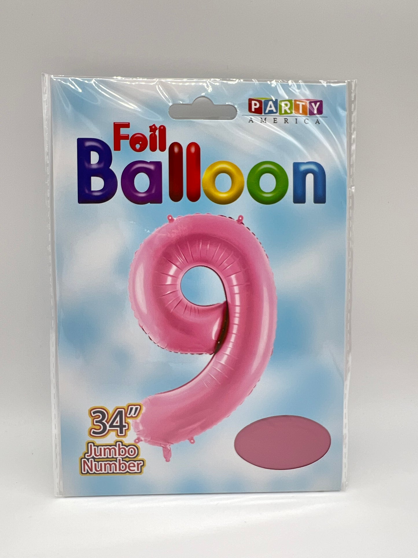 34’’ Number 9 Foil Balloon Pink