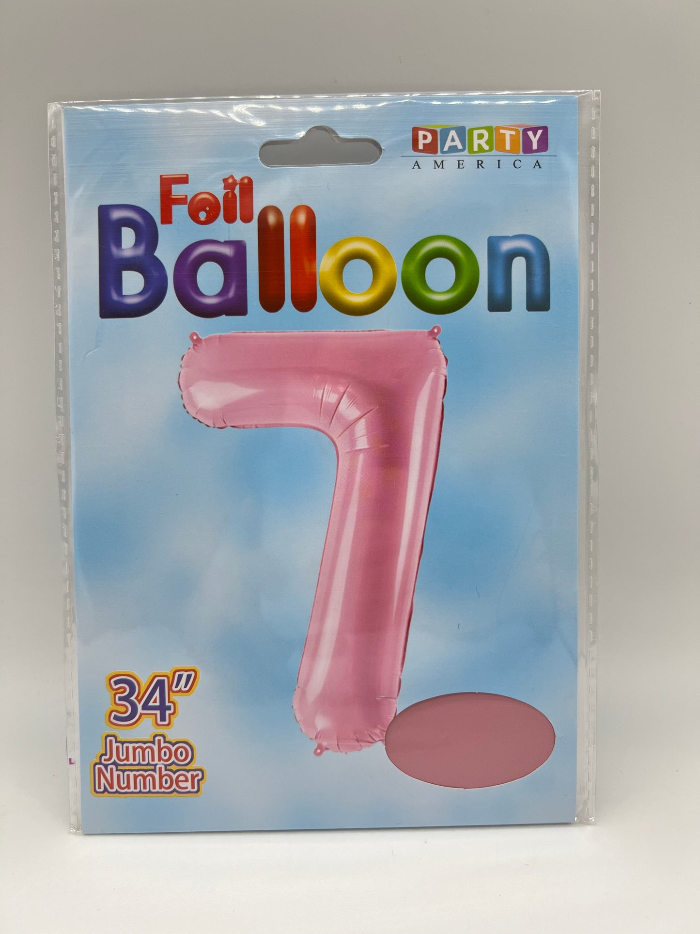 34’’ Number 7 Foil Balloon-Pink