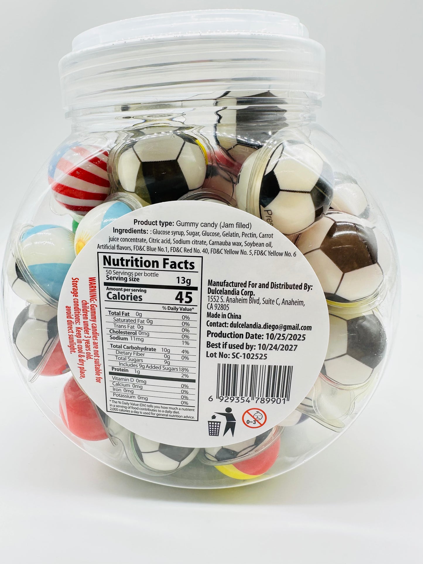 Smiley Kids Soccer World Cup Gummy Candy 50 pieces