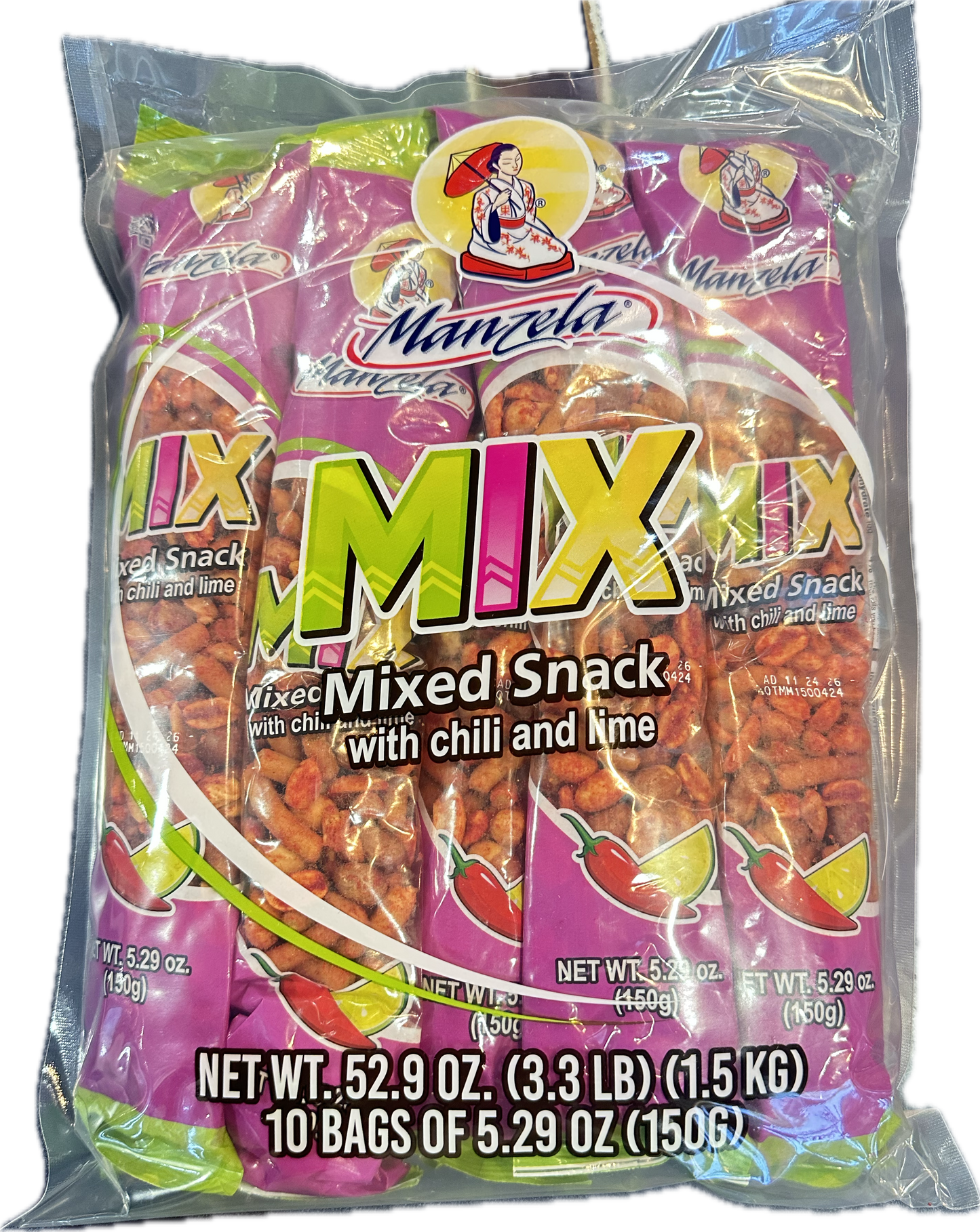 Manzela Mix Snack with Chili and Lime 10 pieces