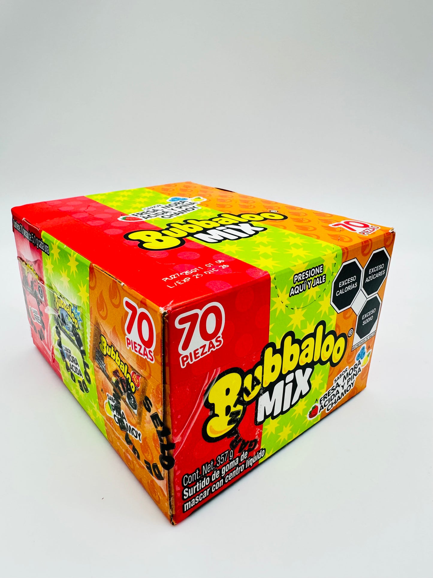 Bubbaloo Mix 3 Sabores 70 piezas