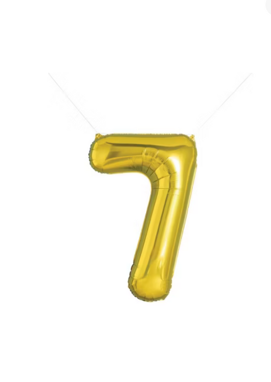 34’’ Number 7 Foil Balloon- Gold