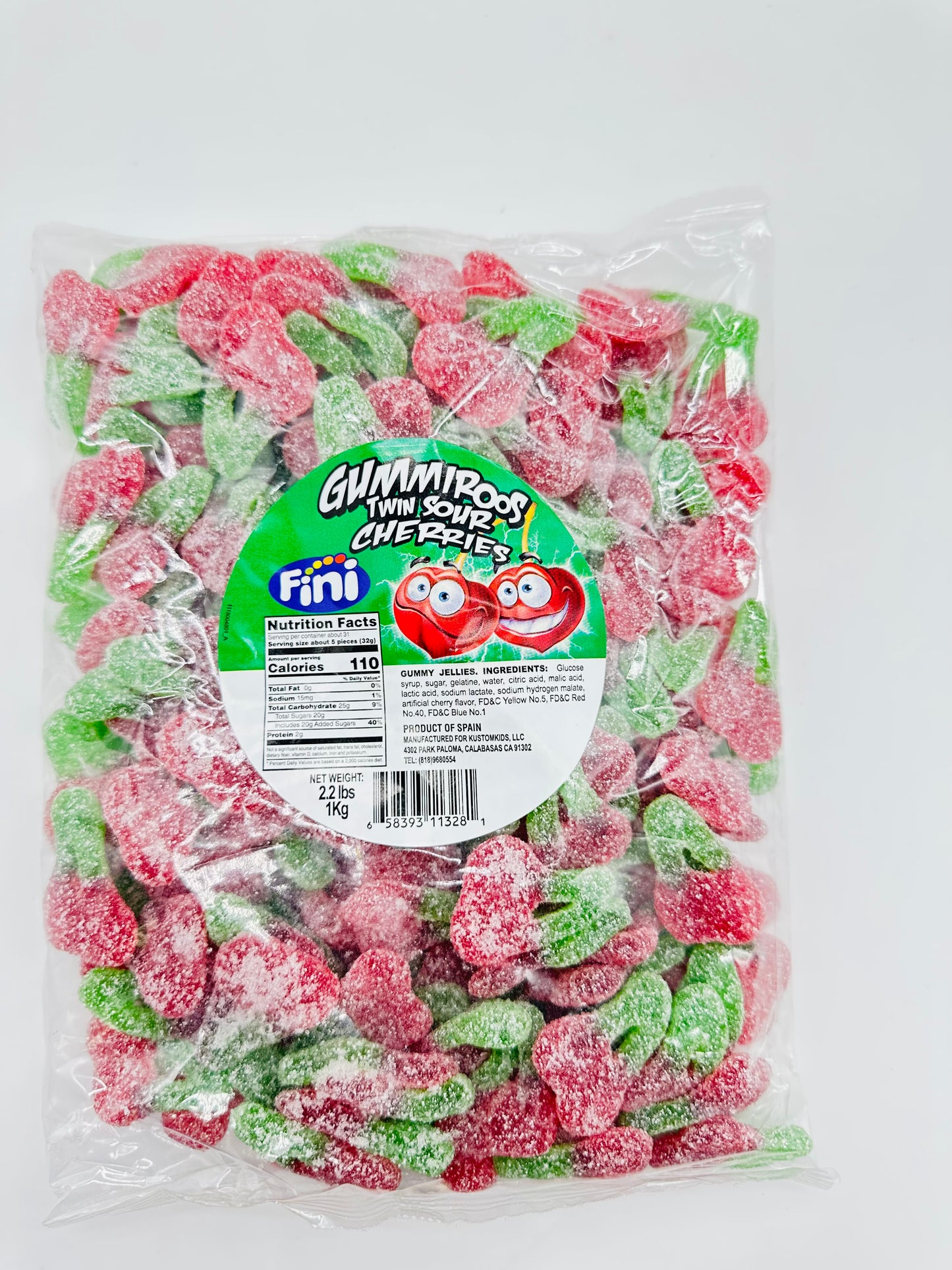 Fini Gummiroos Twin Sour Cherries