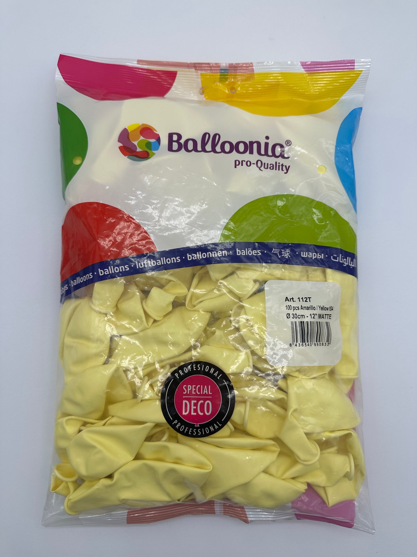 12’’ Matte Yellow  (100ct)