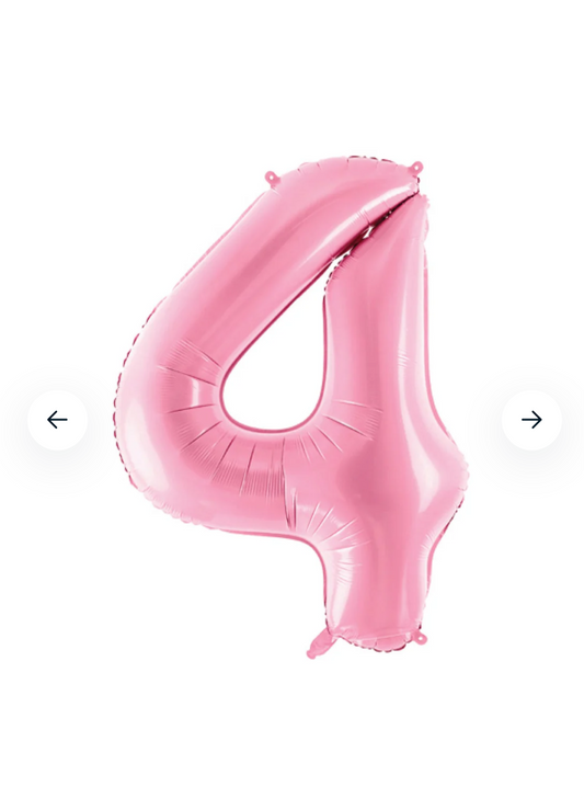 34’’ Number 4 Foil Balloon- Pink