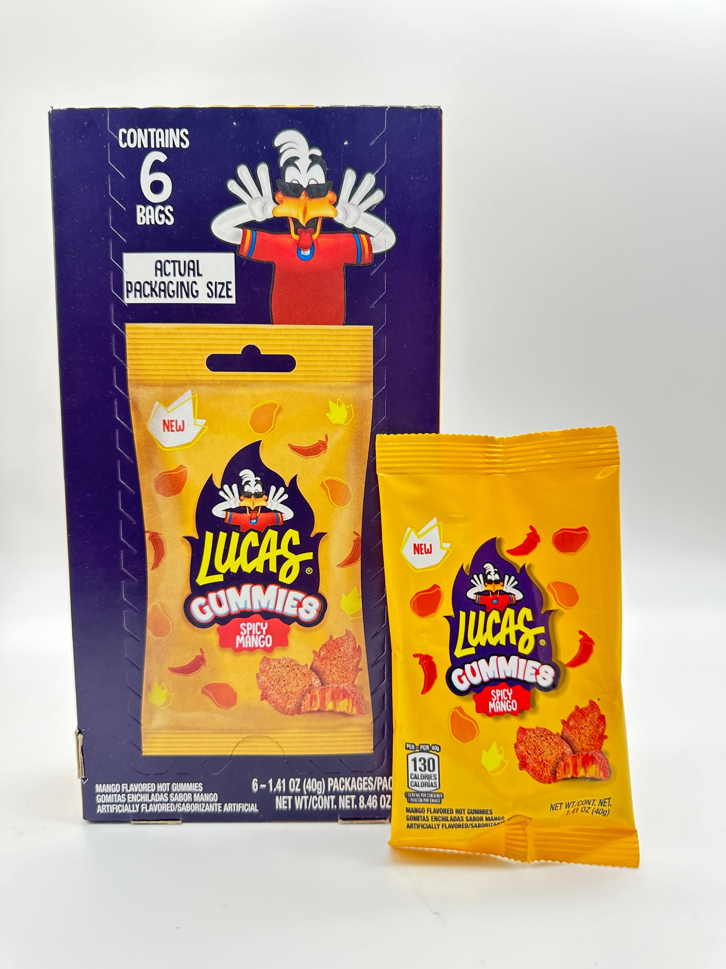 Lucas Gummies Spicy Mango 6 Bags.