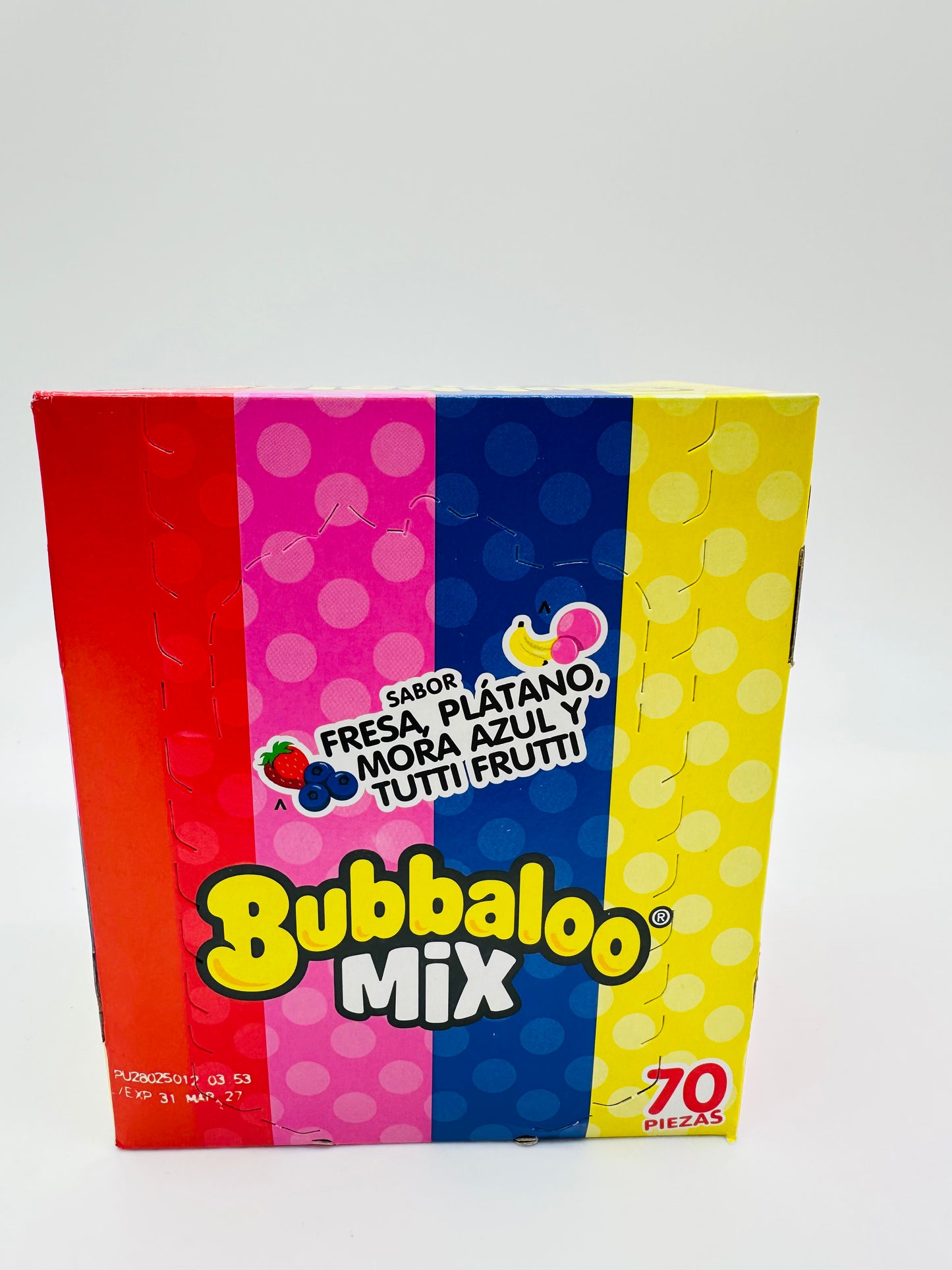 Bubbaloo Mix 4 Sabores 70 piezas