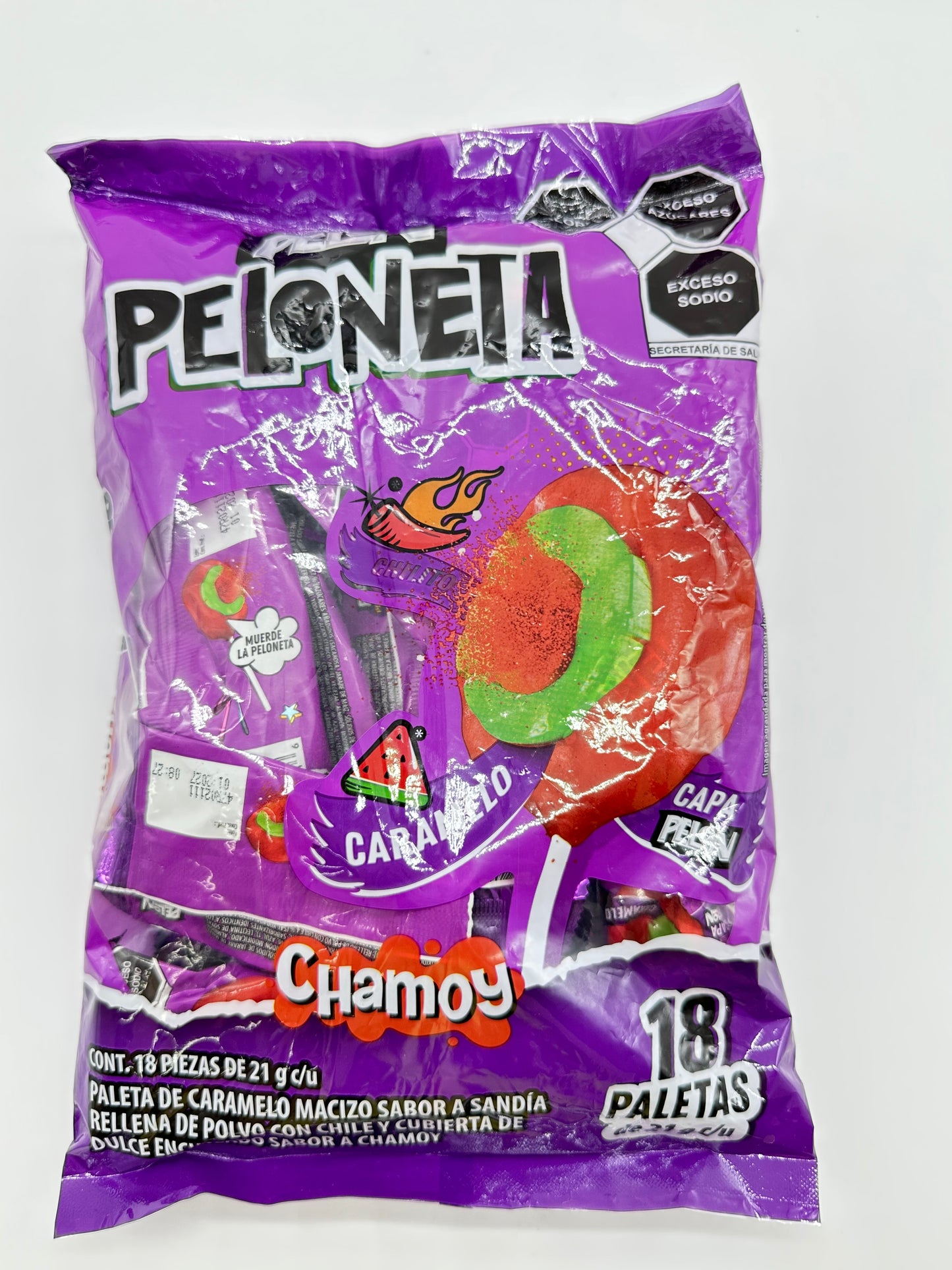Pelon Peloneta Chamoy-Sandía 18 Paletas