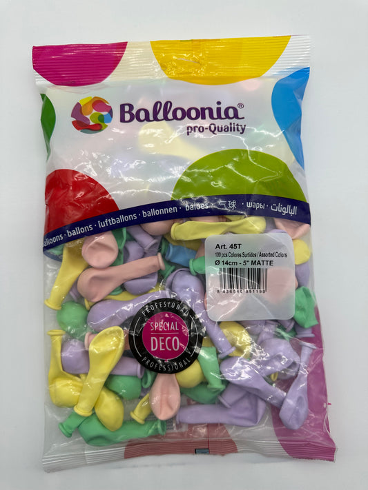 5’’ Matte Assorted Colors (100ct)