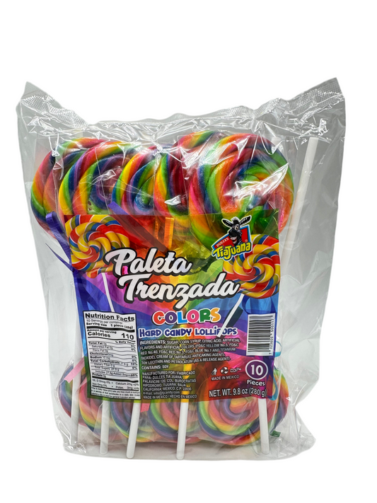 Paleta Trenzada Colors 10 pieces