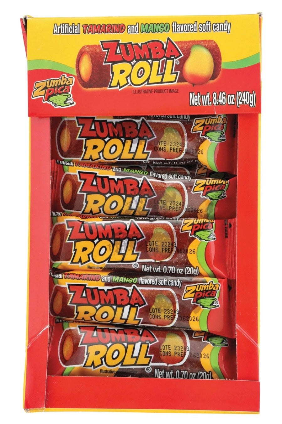 Zumba Pica Zumba Roll Mango 12 piezas