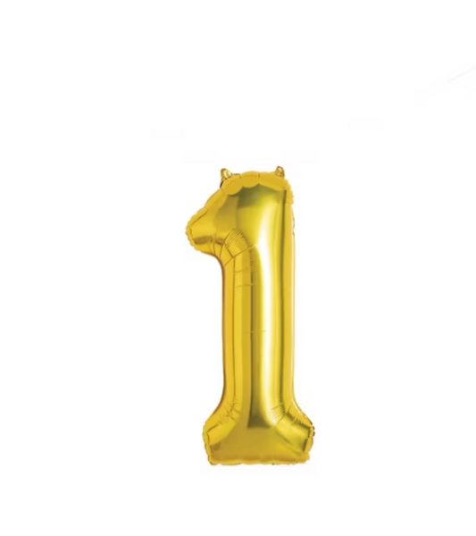 34’’ Number 1 Foil Balloon-Gold