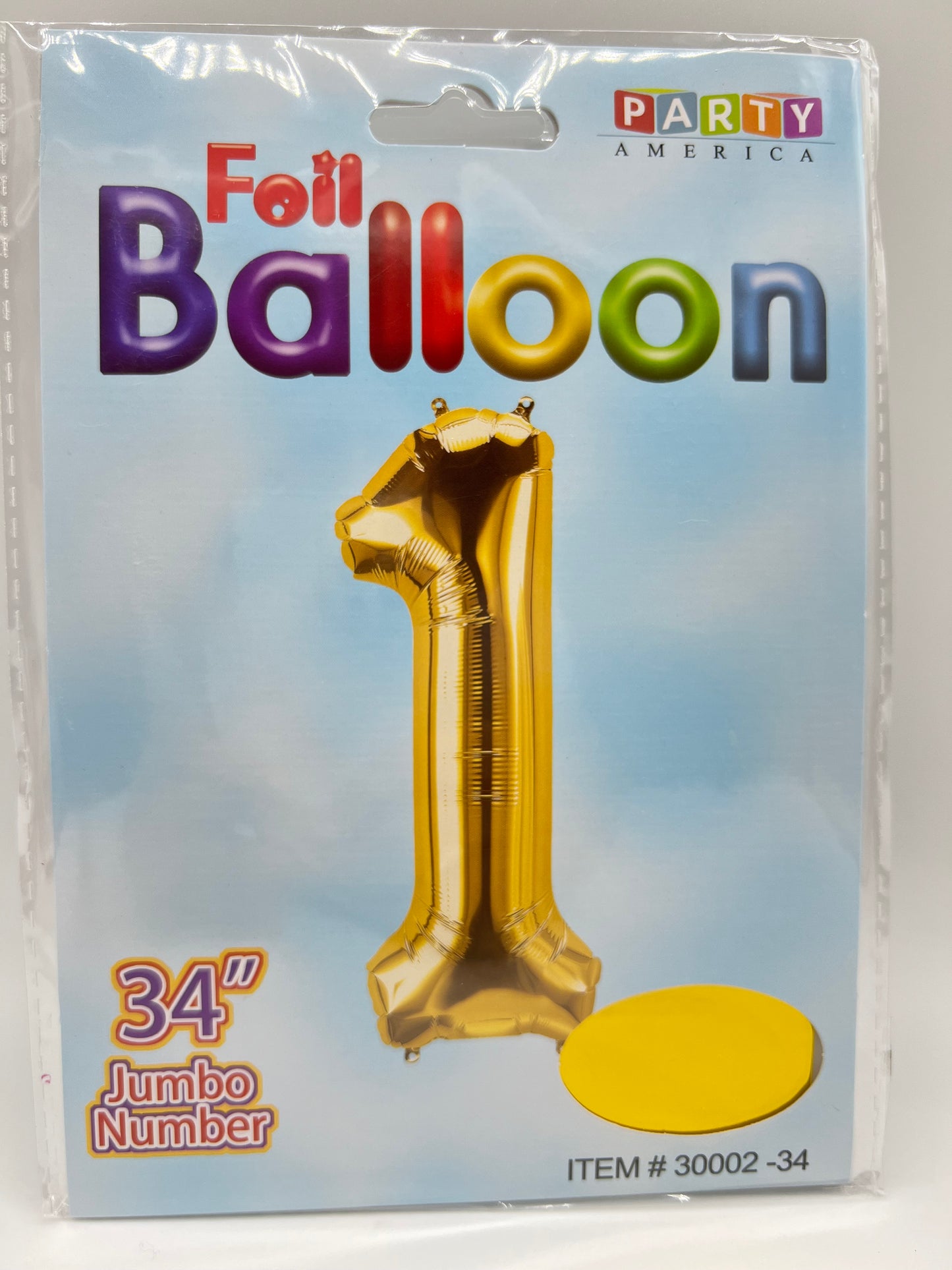 34’’ Number 1 Foil Balloon-Gold