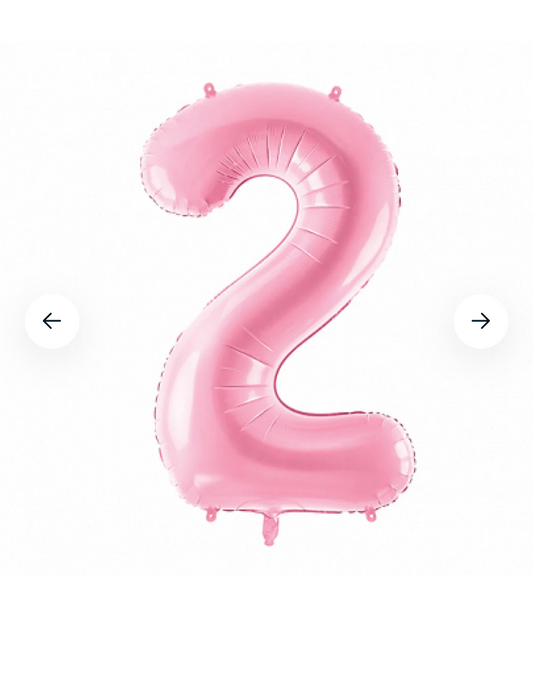34’’ Number 2 Foil Balloon Pink