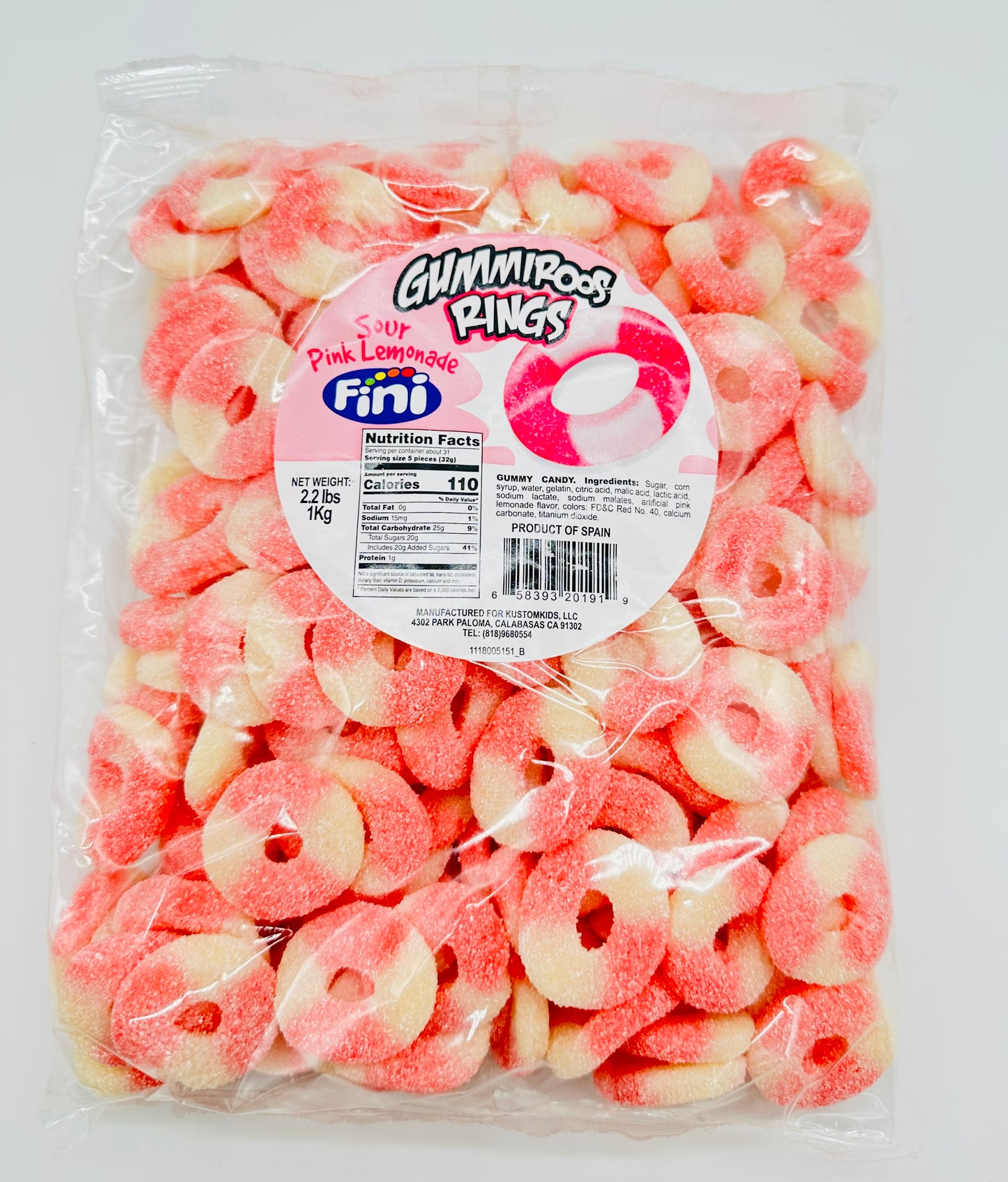 Fini Gumiroos Rings Pink Lemonade