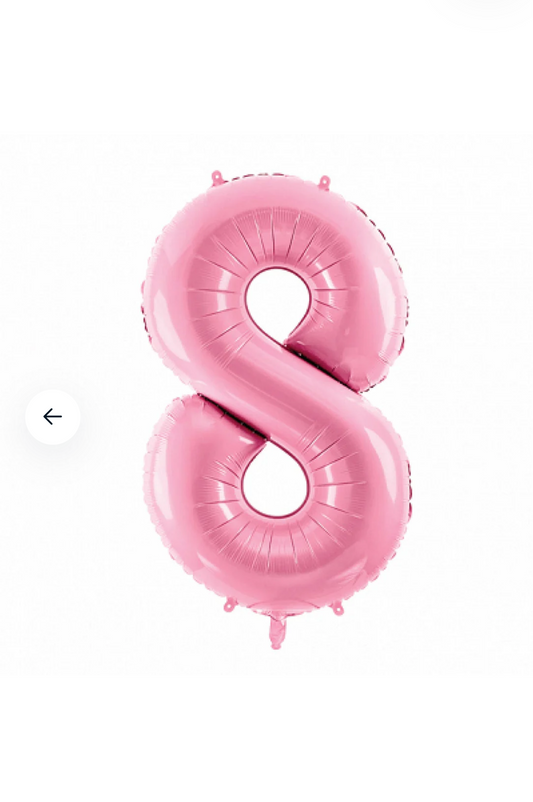 34’’ Number 8 Foil Balloon Pink