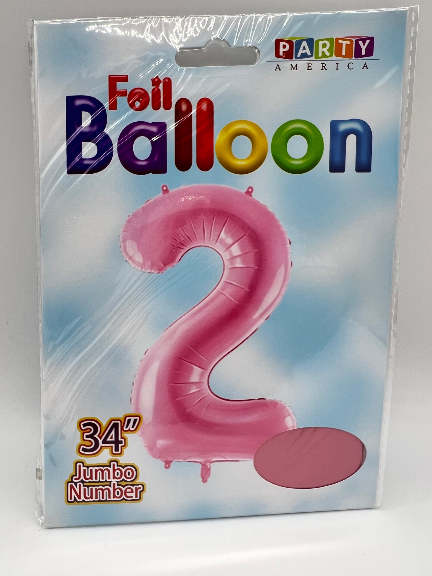 34’’ Number 2 Foil Balloon Pink