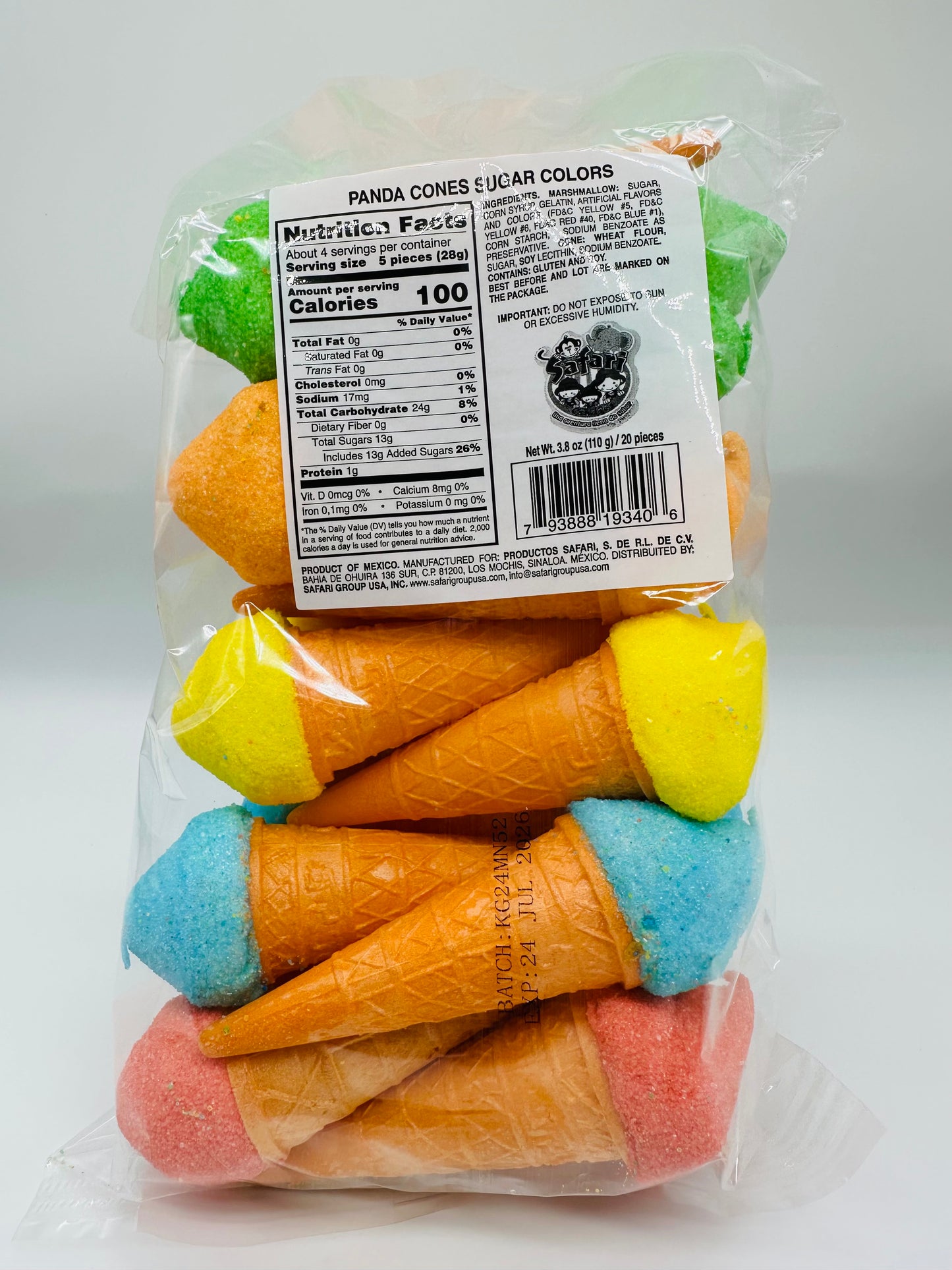 Safari Panda Cones 20 pieces