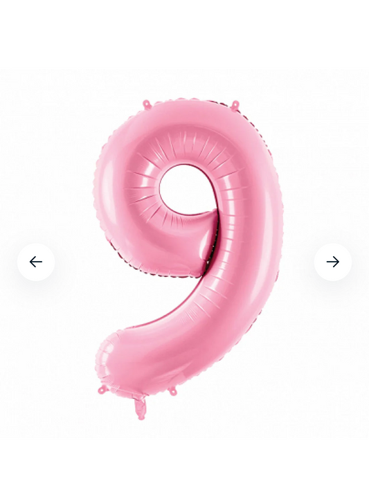 34’’ Number 9 Foil Balloon Pink