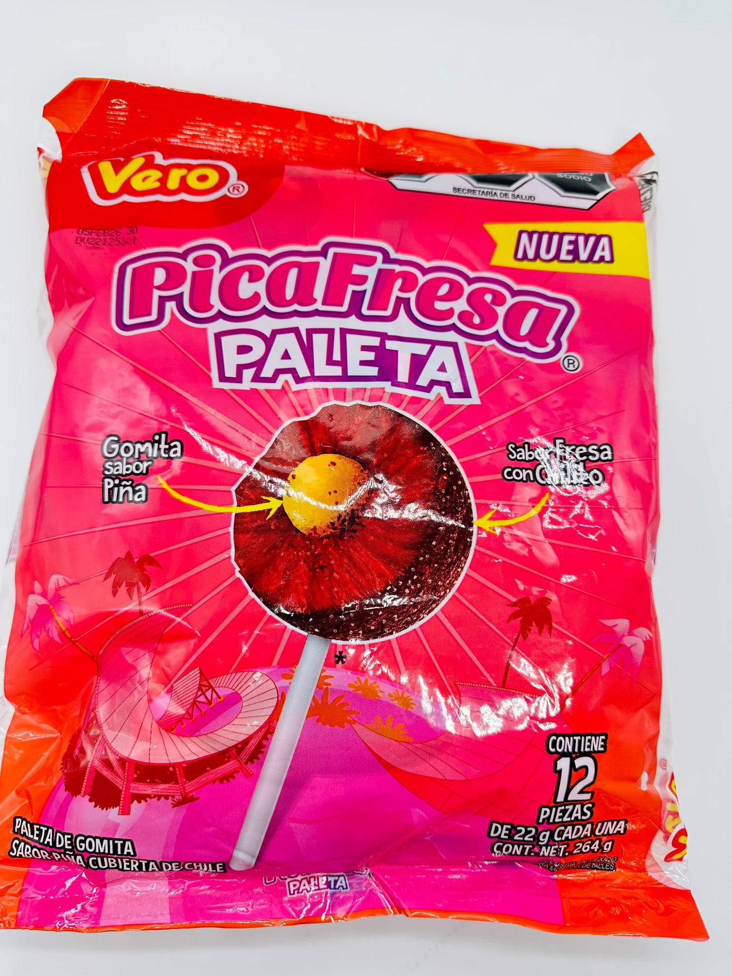 Vero Pica Fresa Paleta 12 pieces