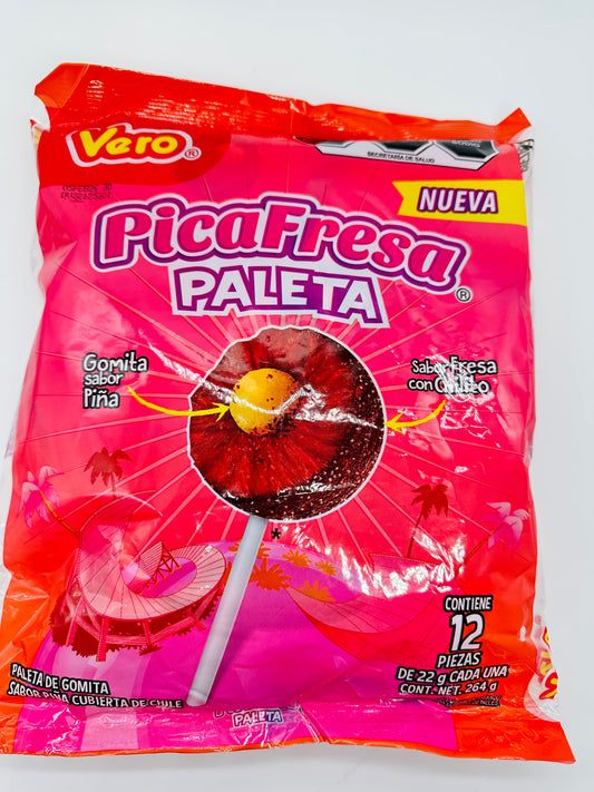 Vero Pica Fresa Paleta 12 pieces