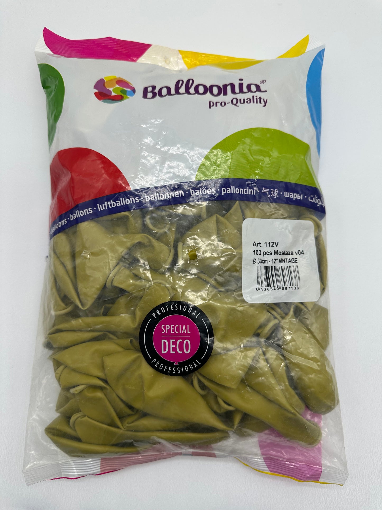 12’’ Vintage Mostaza (100ct)