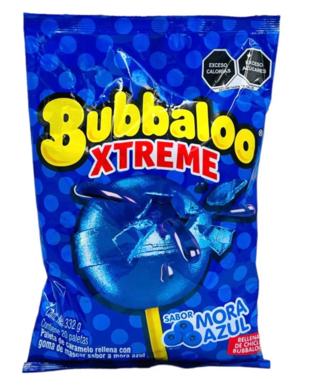 Adams Bubbaloo Xtreme Mora 20 piezas