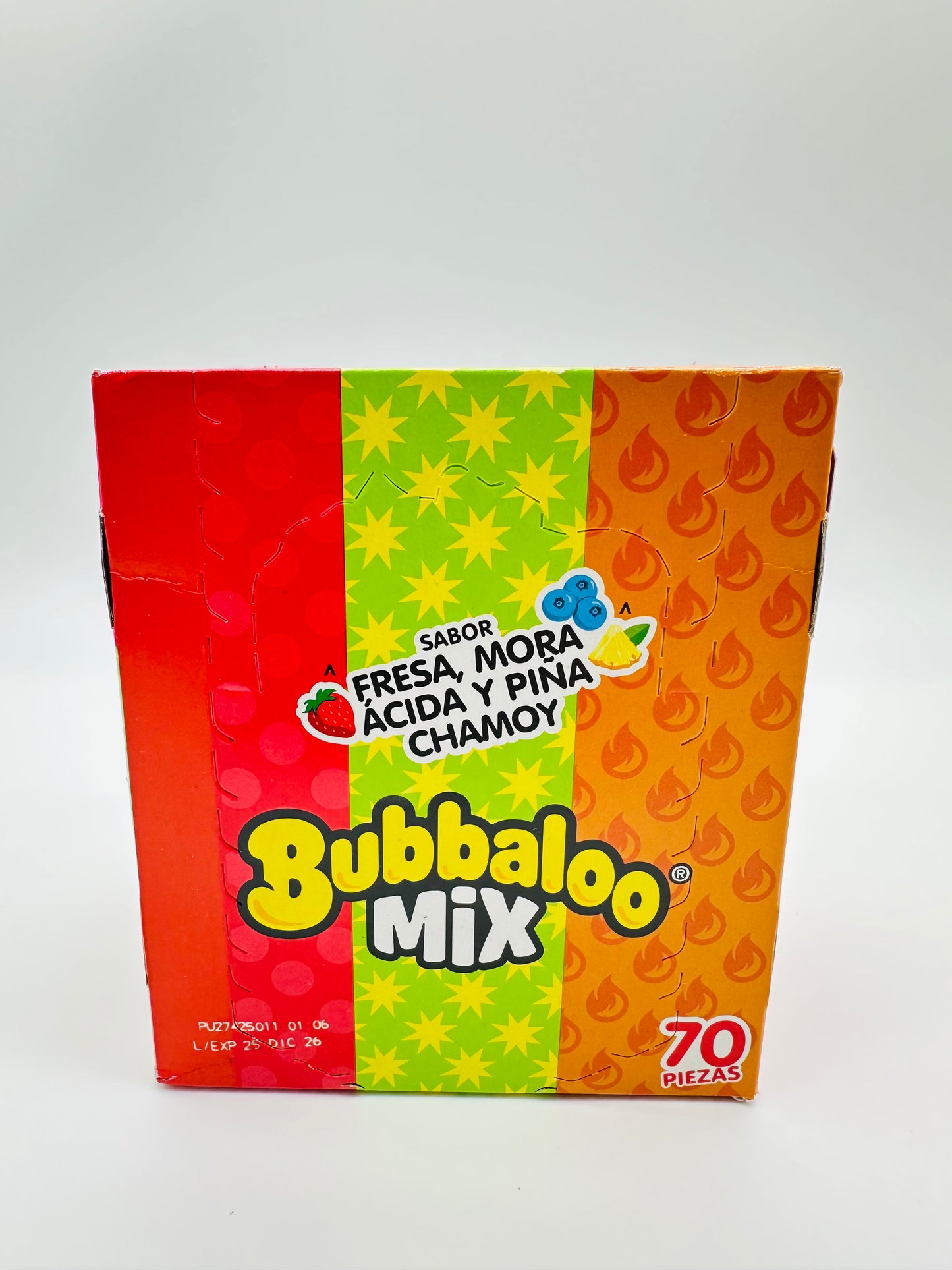 Bubbaloo Mix 3 Sabores 70 piezas
